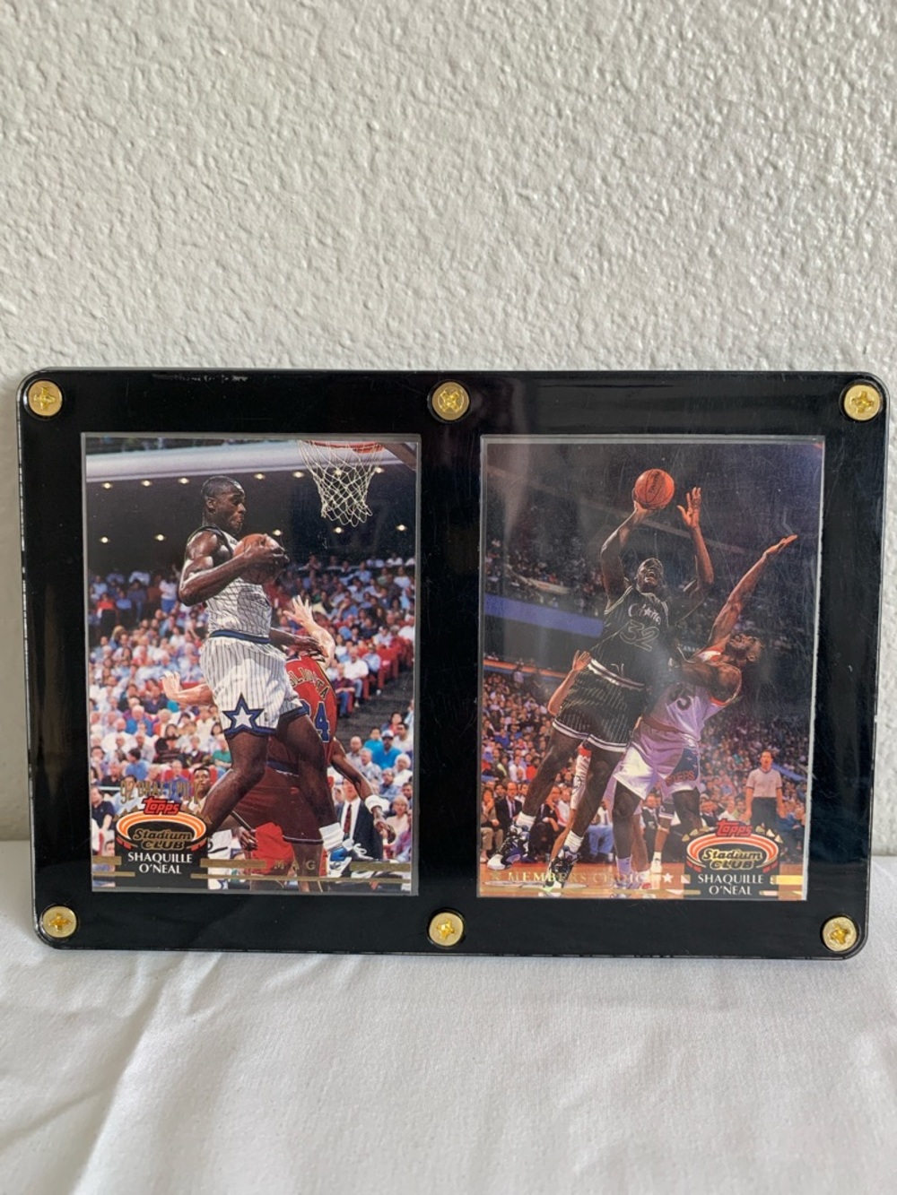 Two 1993 Stadium Club Shaquille O’Neal trading cards